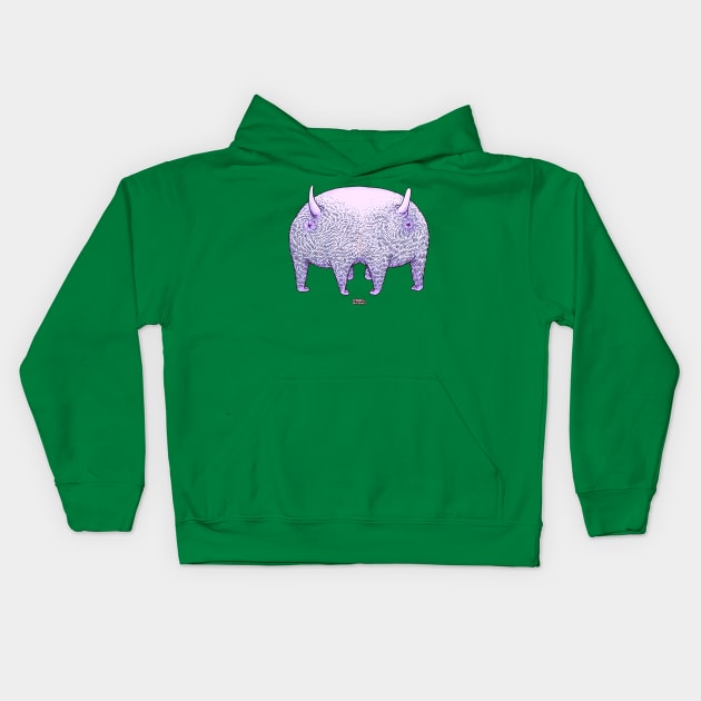 Anteater-butt Pooch Kids Hoodie by tom af brockbrock